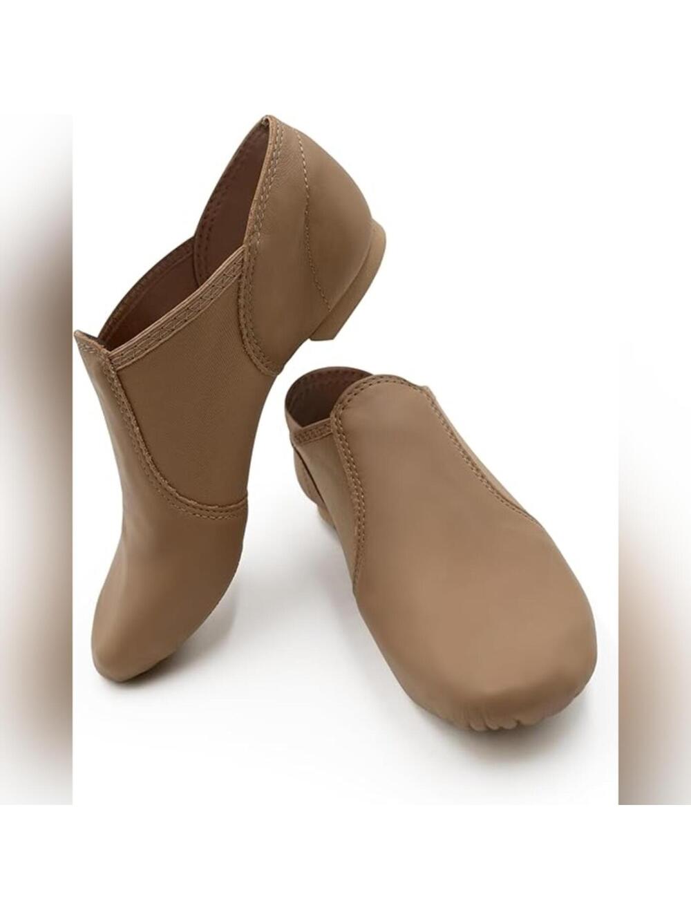 NIB Capezio Womens E Series Jazz Slip-On Shoes, Caramel, 6M